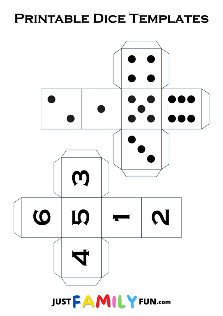 Paper Dice Template Printable