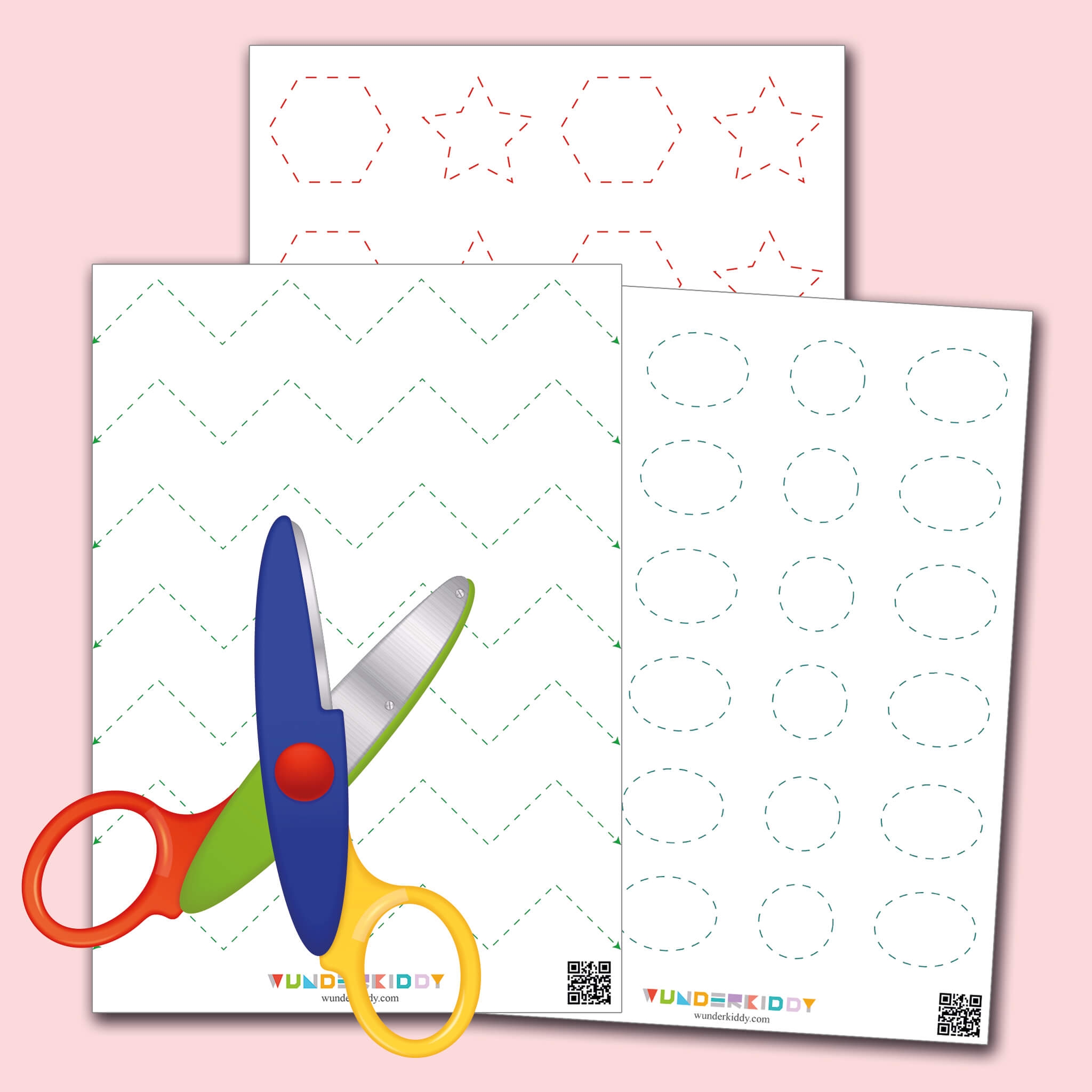 Printable Easy Patterns For Cutting Practice Lines And Shapes