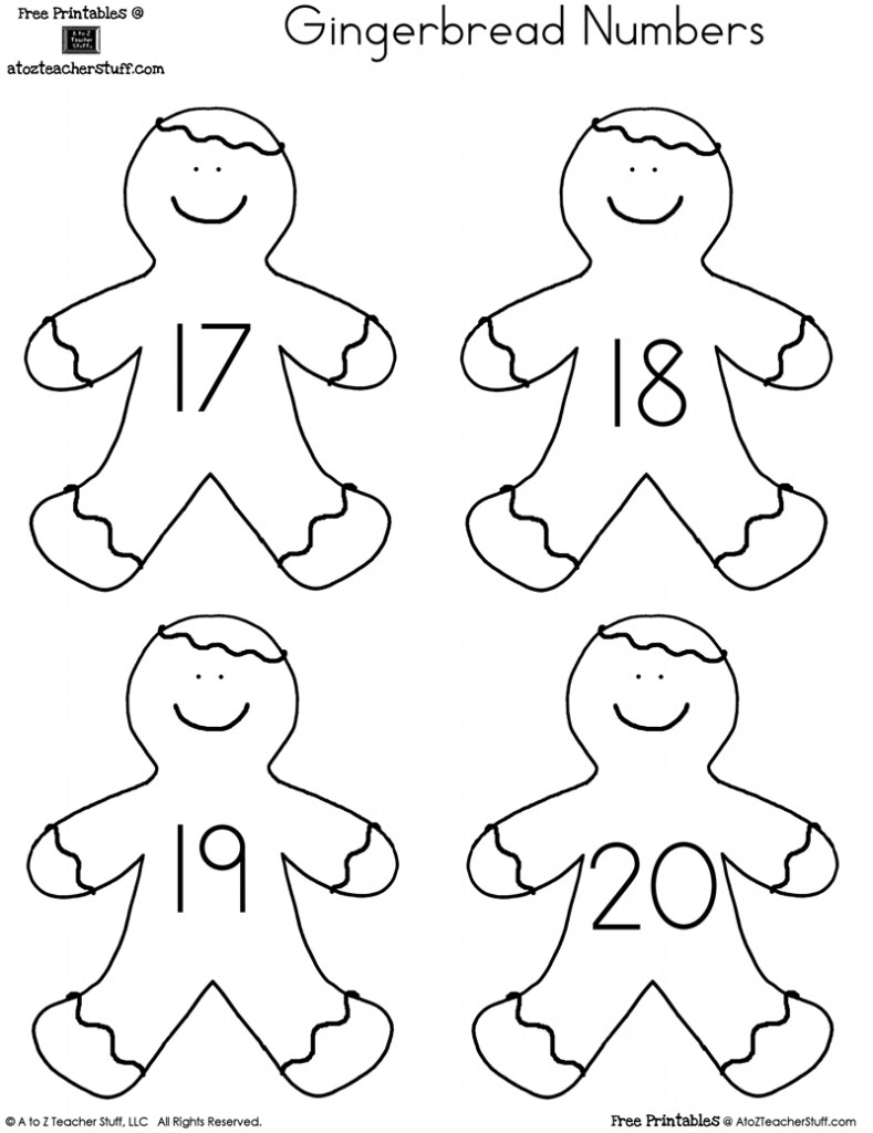 Free Printable Gingerbread Man Worksheets