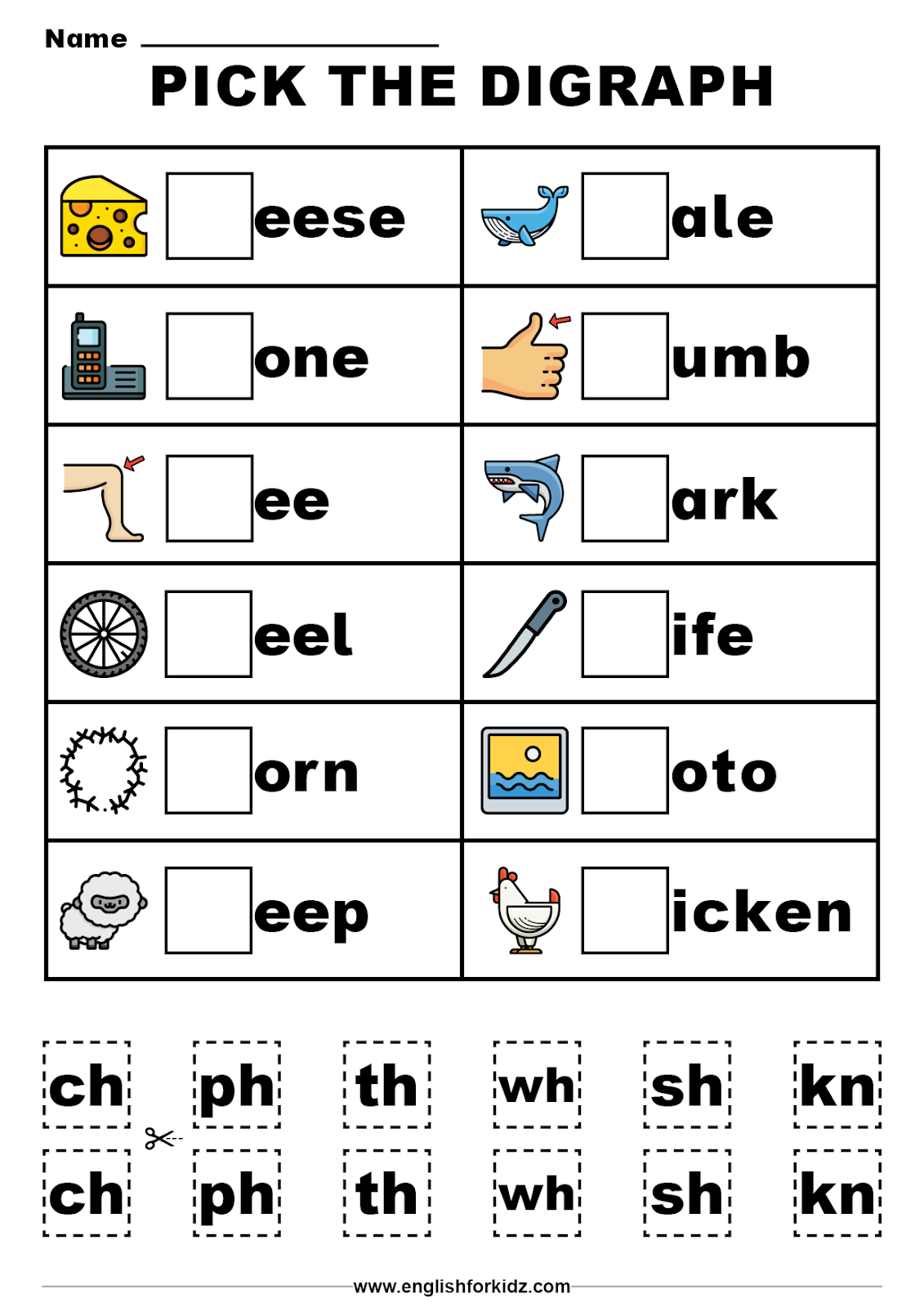 Printable Grade 5 Blends And Digraphs Worksheets