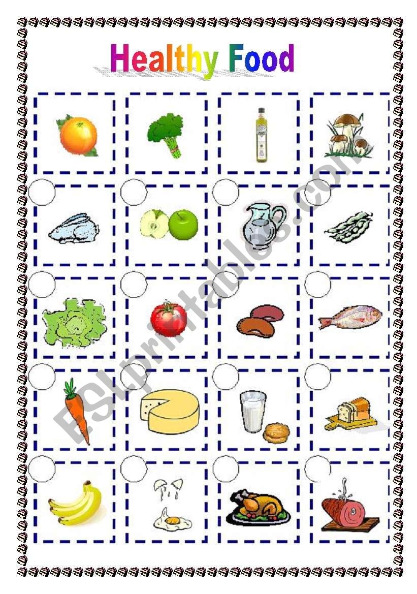 Printable Healthy Food Worksheets Worksheets Library
