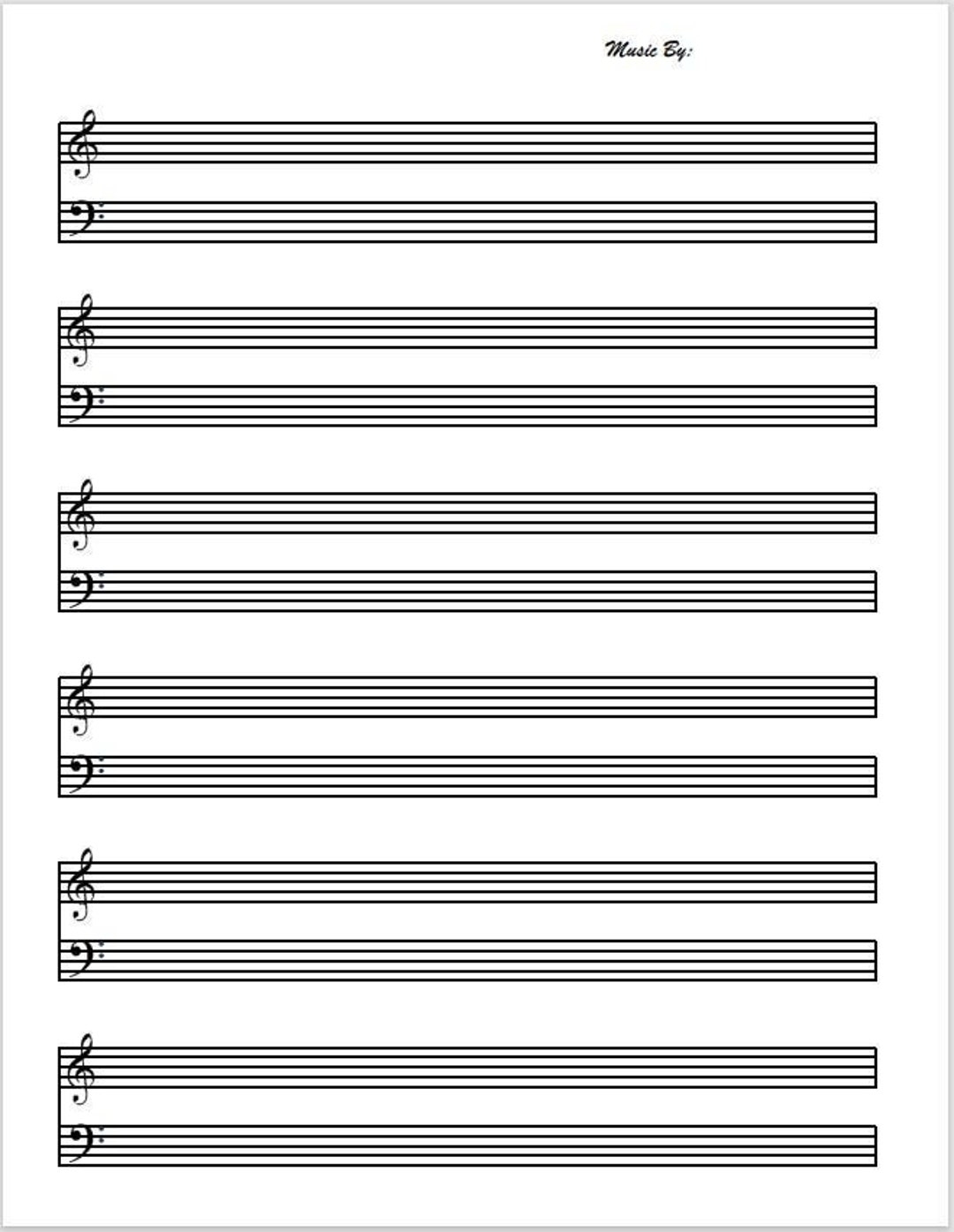 Printable Sheet Paper