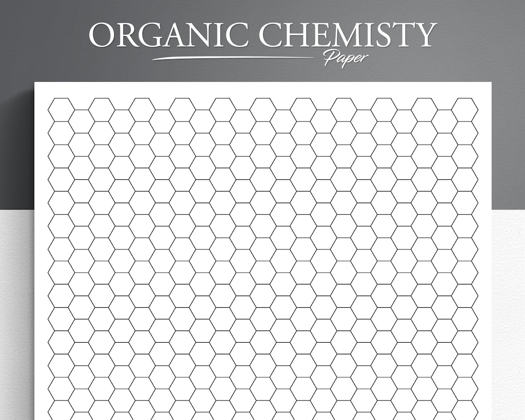 Printable Organic Chemistry Paper Hexagon Paper Hexagon Grid Paper Hexagonal Graph Paper Hex Paper Hexagonal Paper Etsy Hong Kong