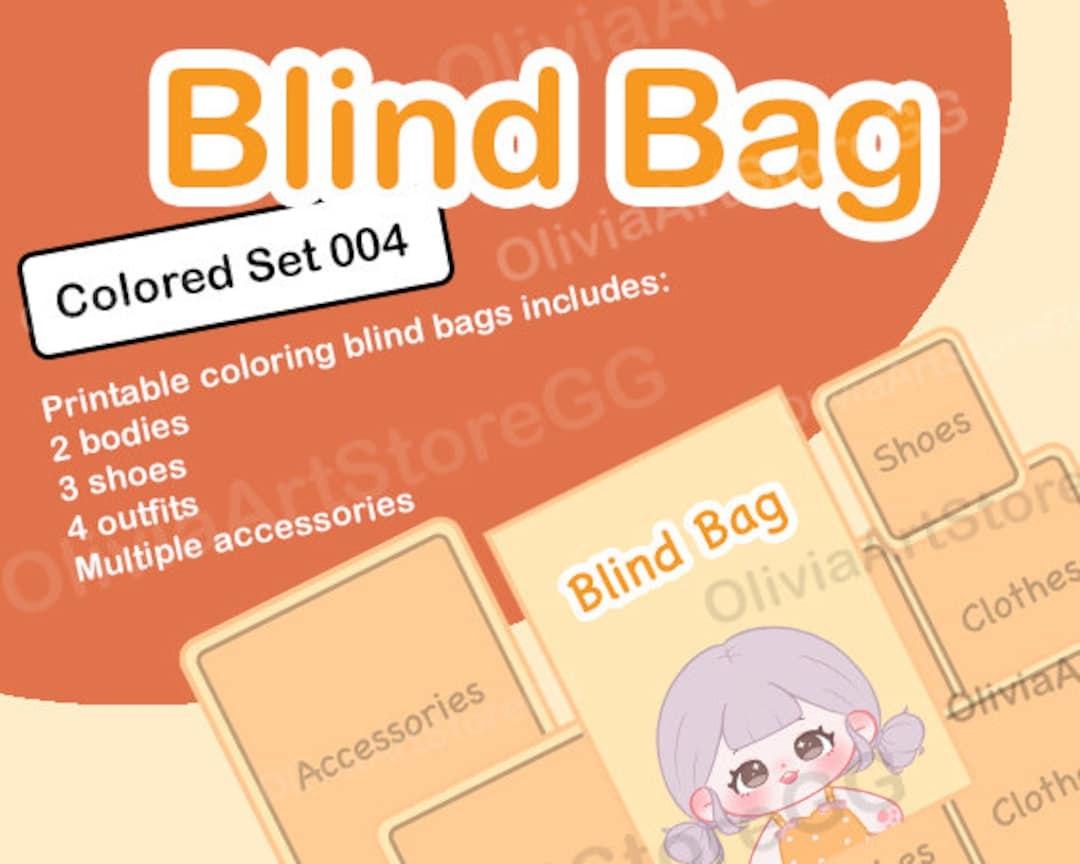 Printable Paper Blind Bag Idol Plush Paper Doll Dress Up Game For Kids Activity Etsy