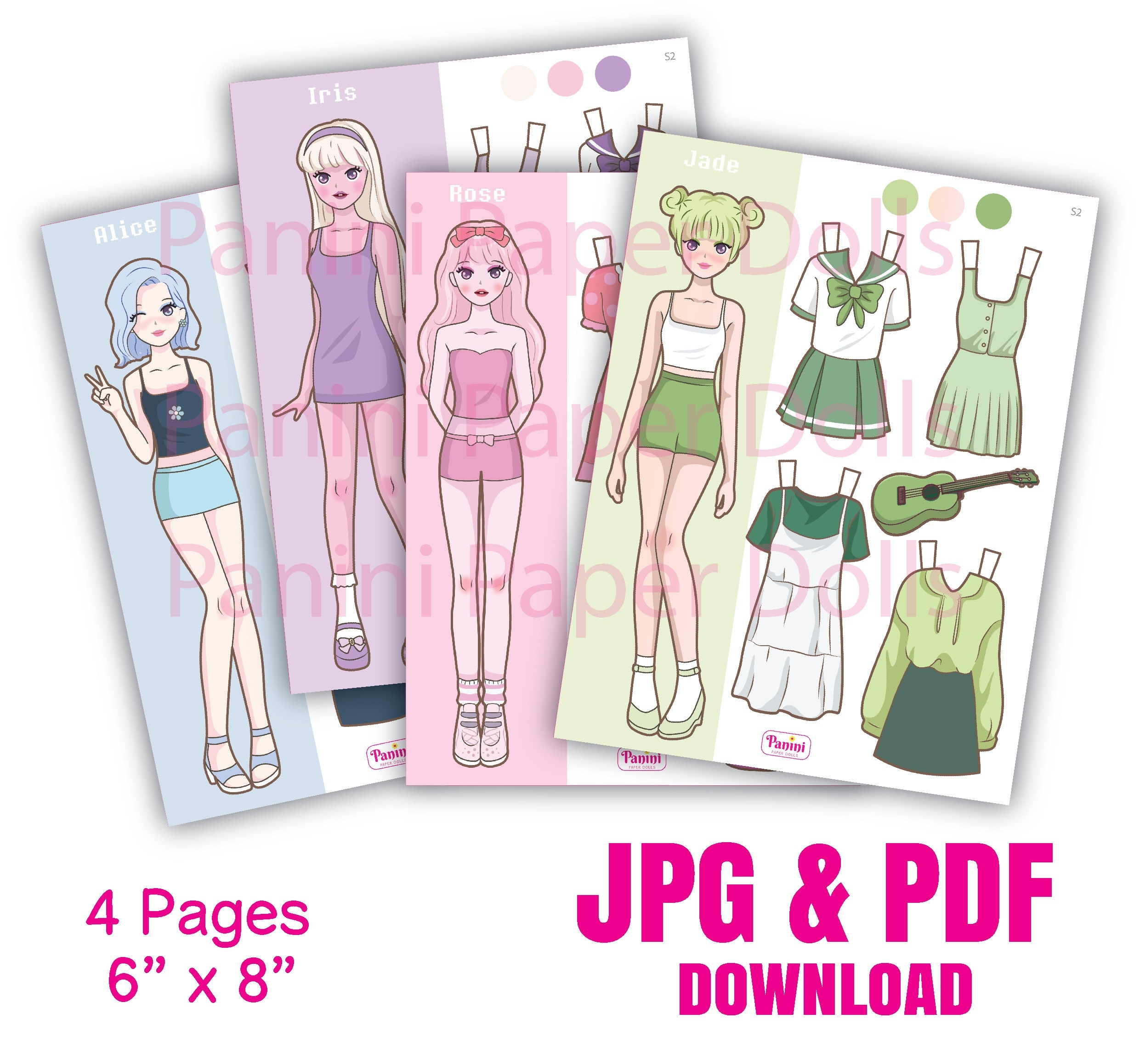 Kawaii Paper Doll Printable