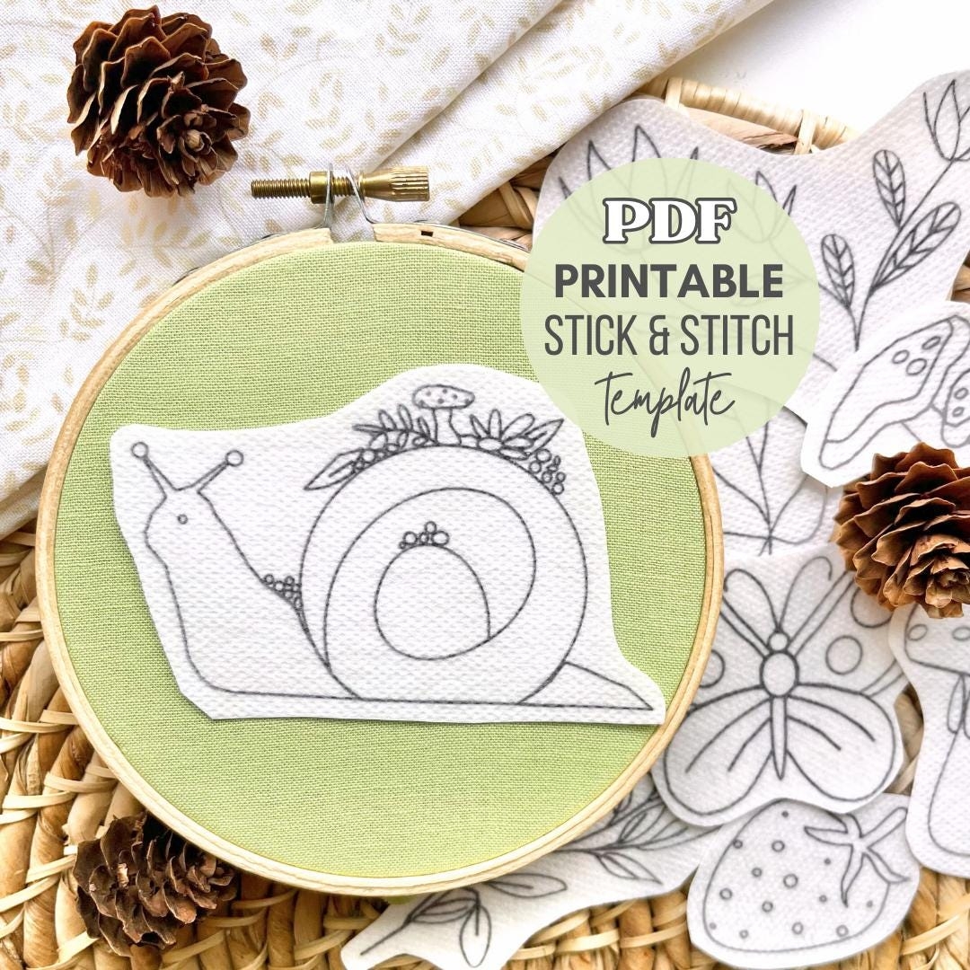 Printable Stick And Stitch Embroidery Patterns Download Cottage Core Sewing Pattern Download Stick And Stitch Print Sheet Embroidery Images Etsy