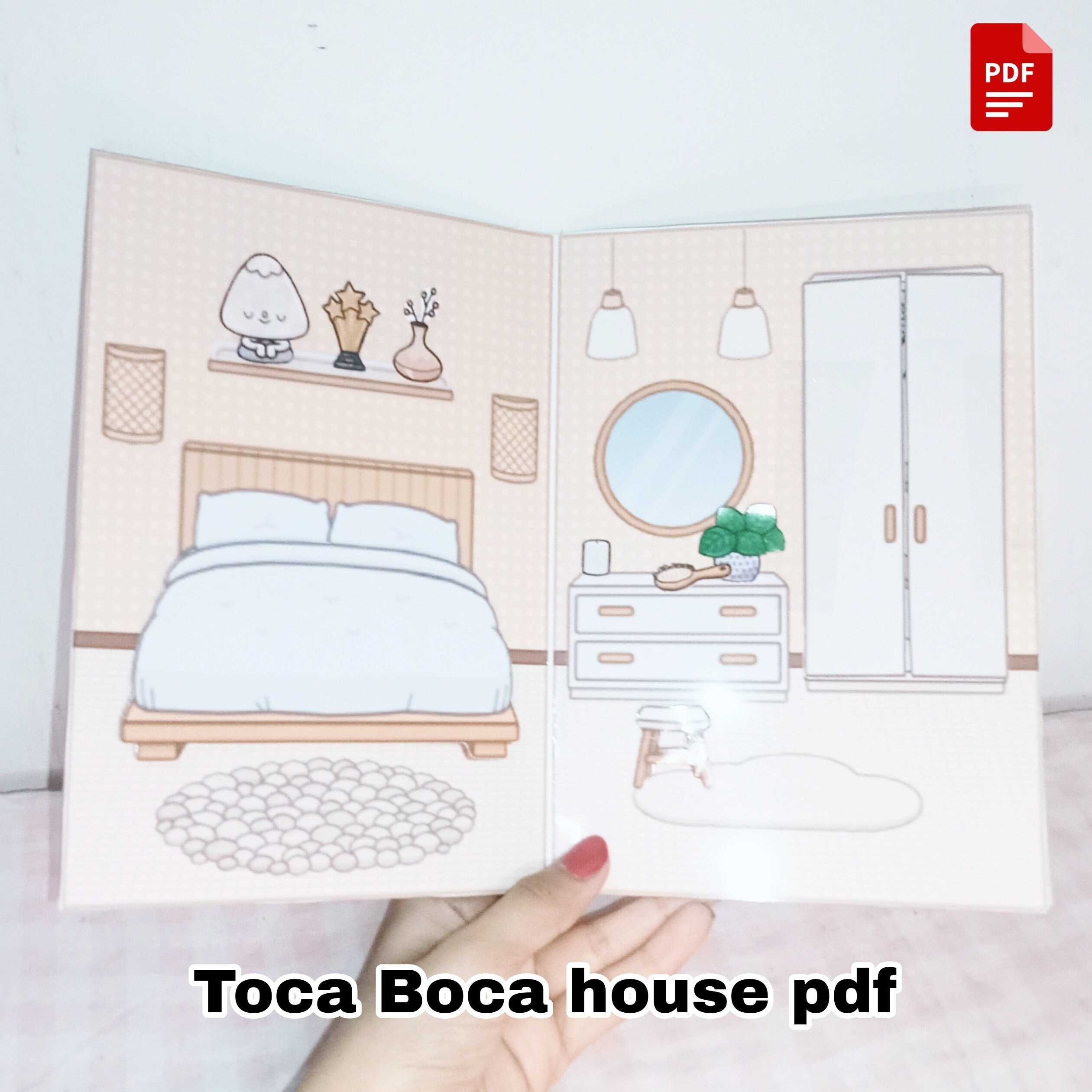 Printable Toca Boca House Toca Boca Paper Craft Paper Doll House Quiet Book Paper Quiet Book Pdf File Activities To Do At Home Etsy