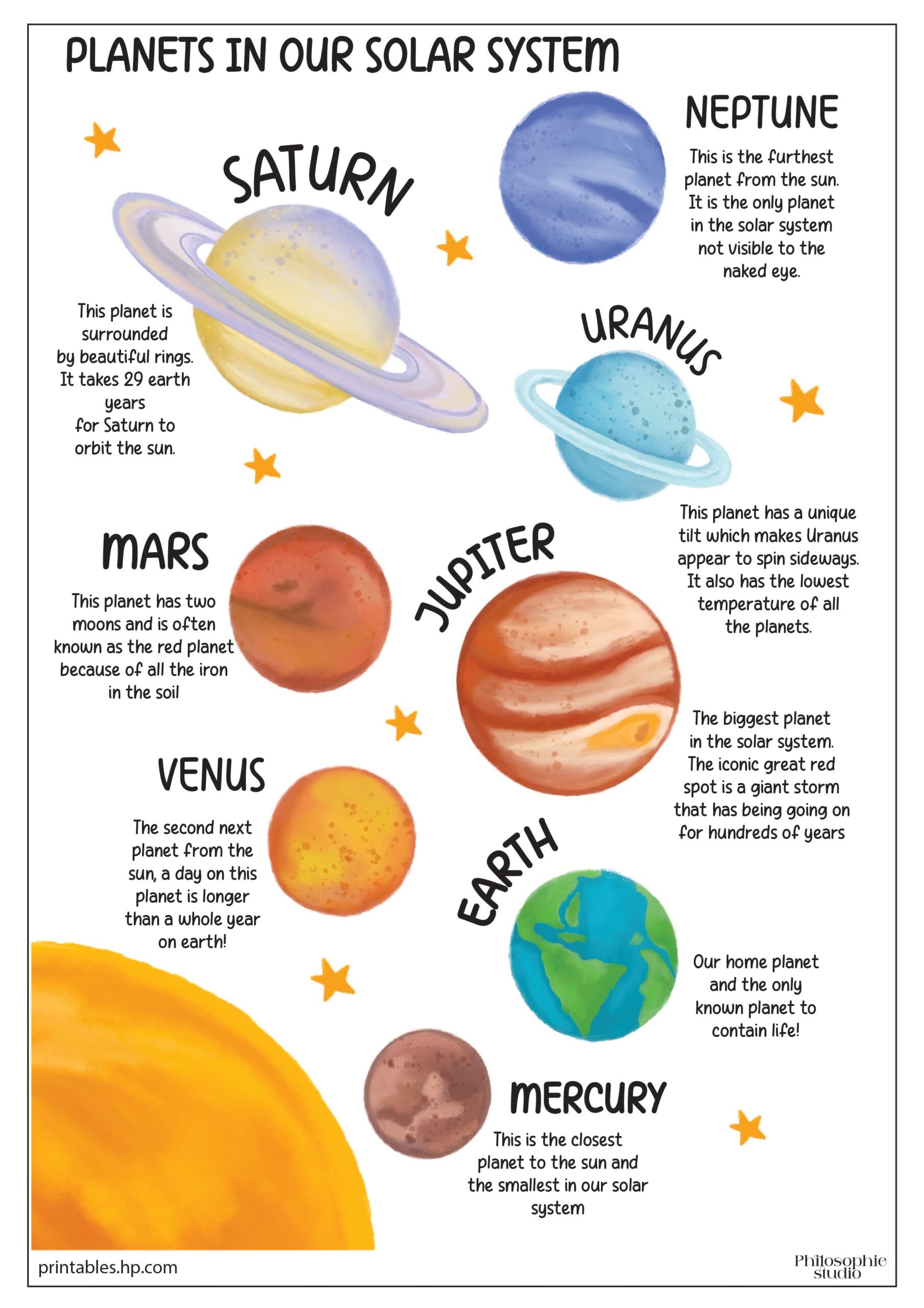 Free Printable Solar System Worksheets
