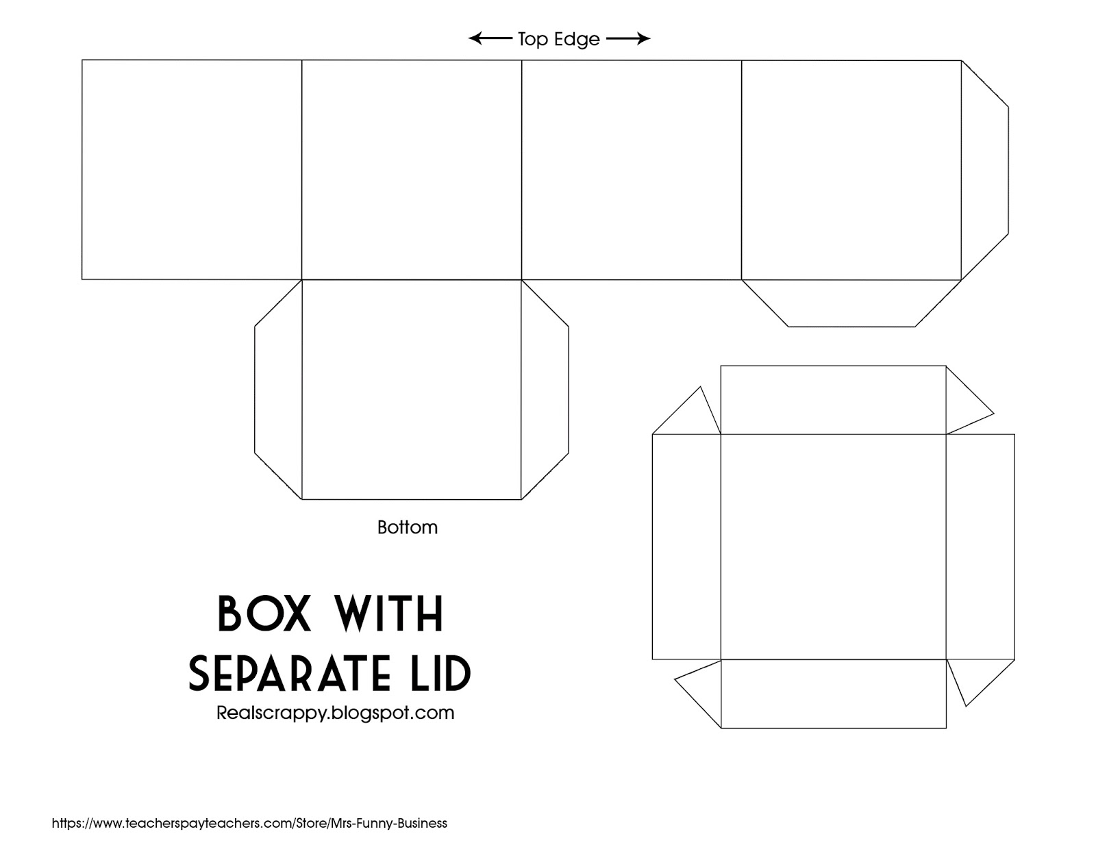 Paper Box Printable Template