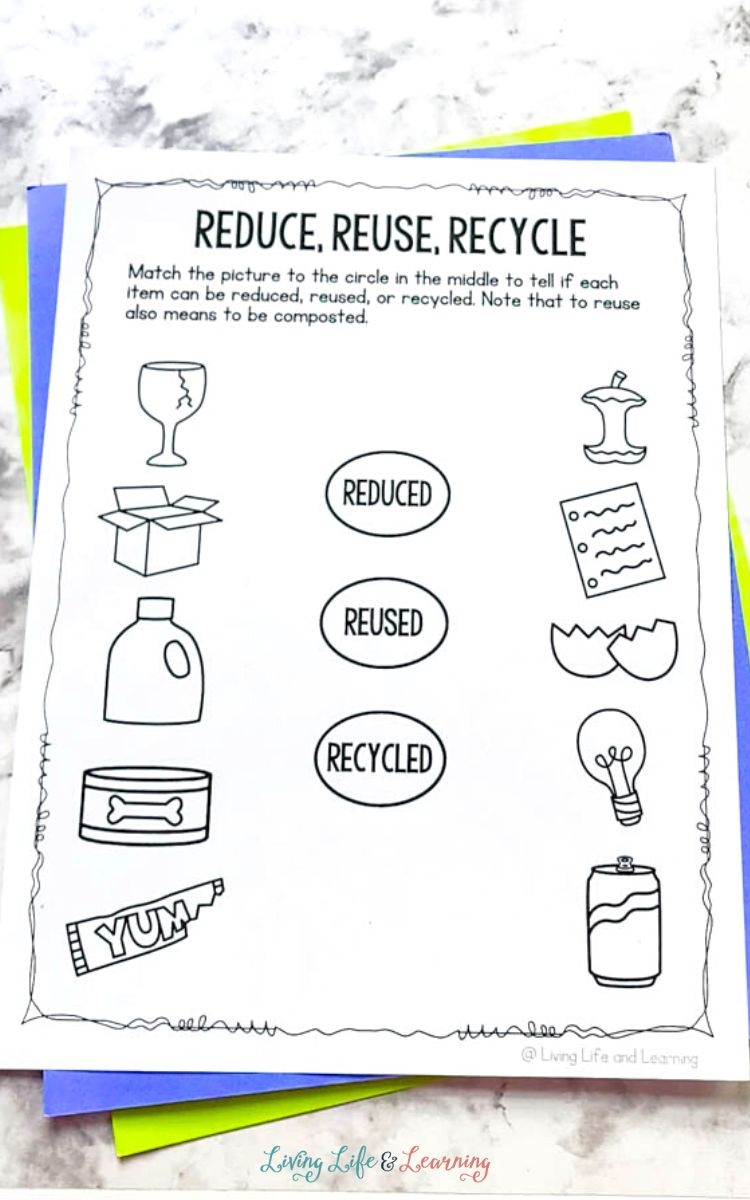 Recycling Worksheets For Kids