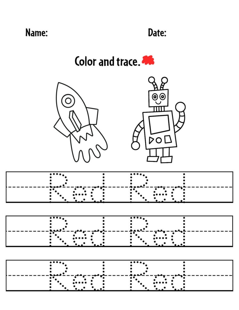 red color activities and worksheets for preschool the hollydog blog