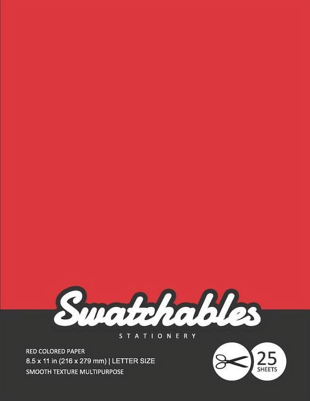 Red Paper Solid Color 8 5x11 Inch 25 Sheets For Scrapbooking Crafting Cards Photos Invitations Red Printable Paper Perfect For School Home Office Art Paperback Walmart