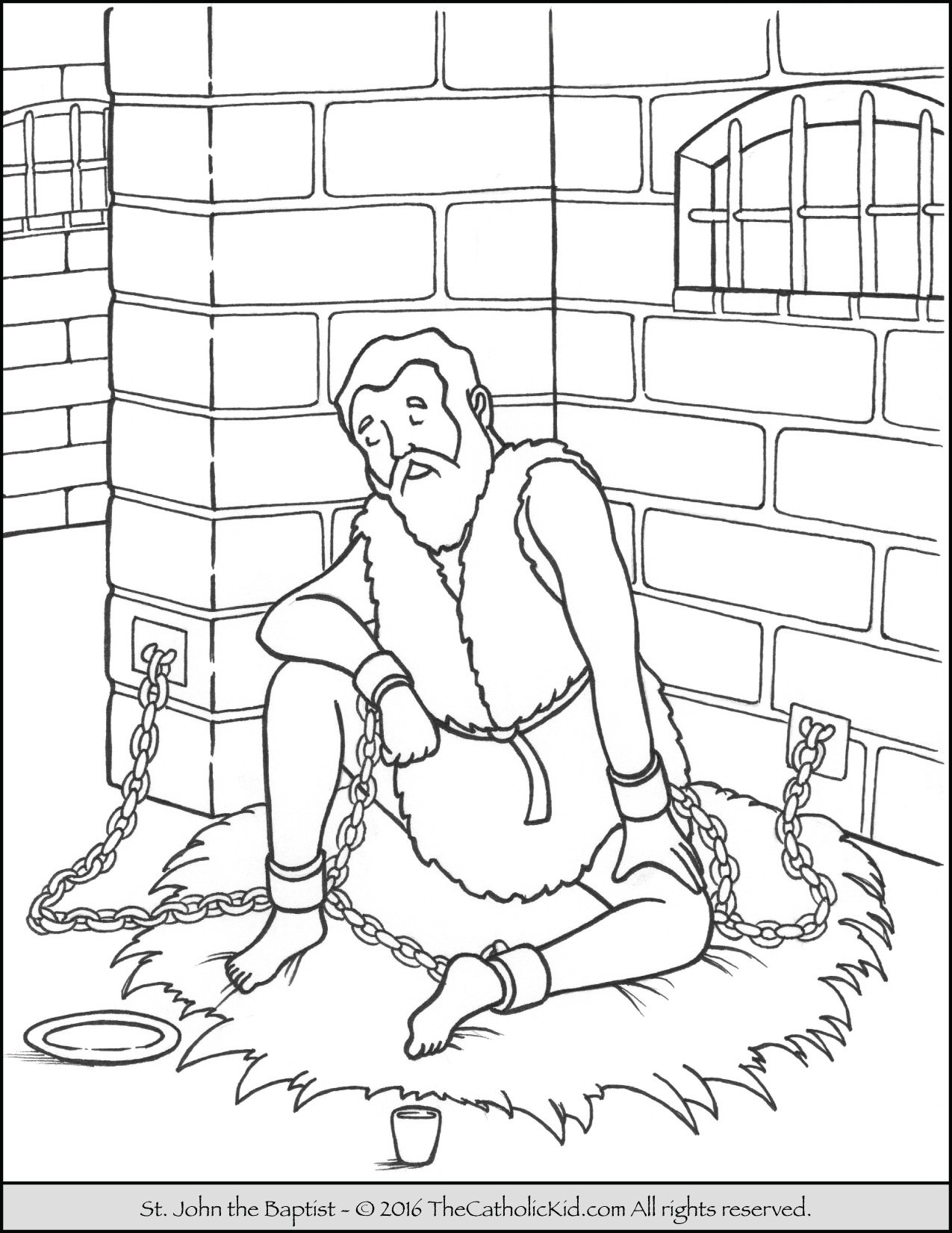 Saint John The Baptist Coloring Pages The Catholic Kid