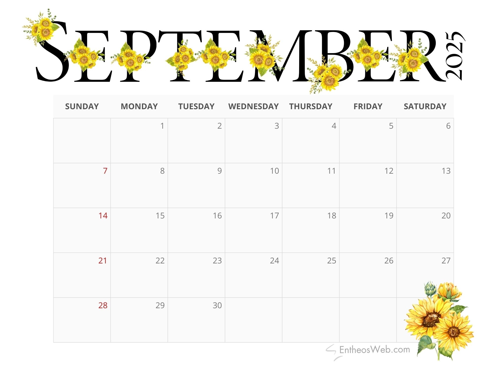 Free-Printable-Calendar September 2025