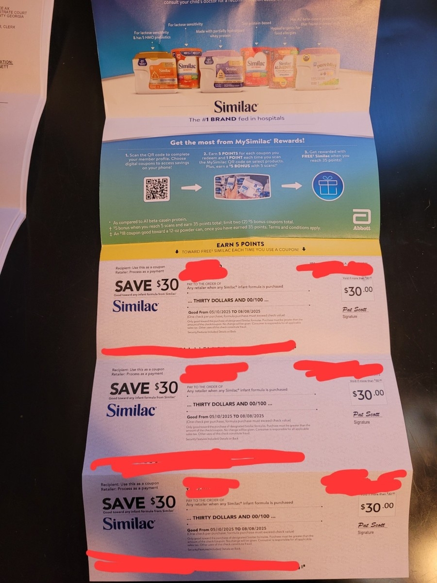 Similac Coupons Checks Worth 90 Expiring 08 08 25 EBay