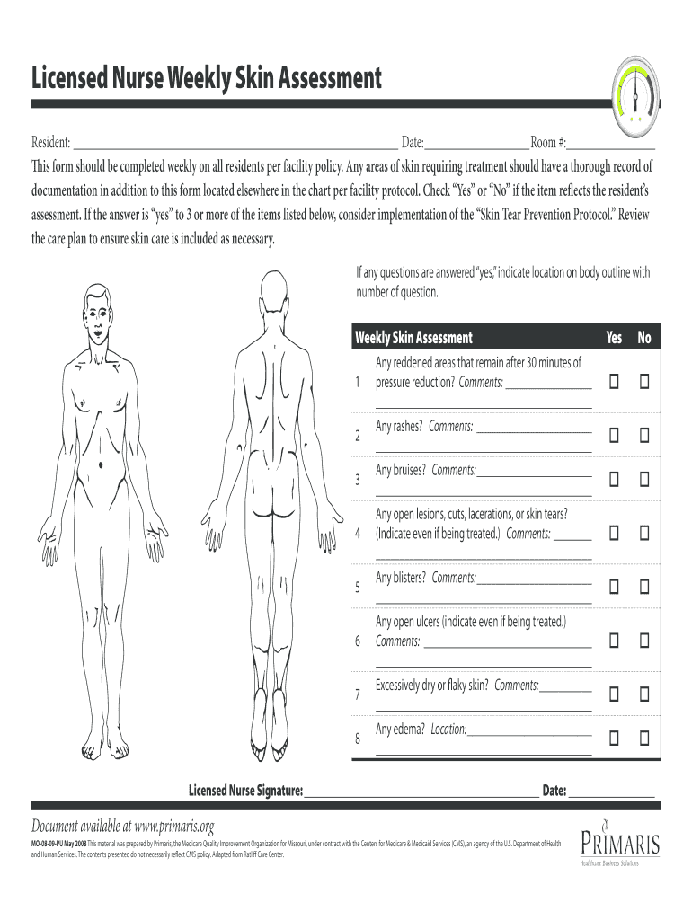 Skin Assessment Fill Online Printable Fillable Blank PdfFiller