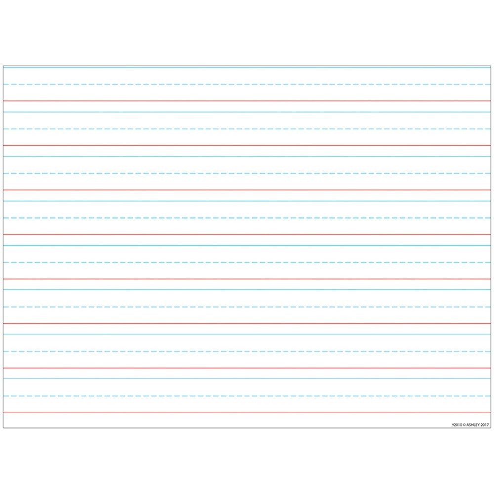 Smart Poly Handwriting Chart Tablet Lined 3 4 Dry Erase Surface 17 X 22 ASH92010 Ashley Productions Language Arts