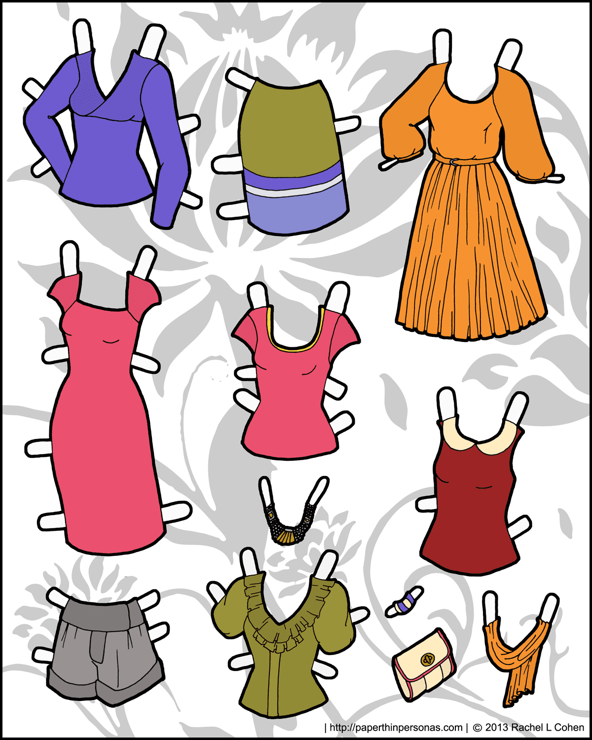 Some More Paper Doll Clothes For The Mannequins Paper Thin Personas