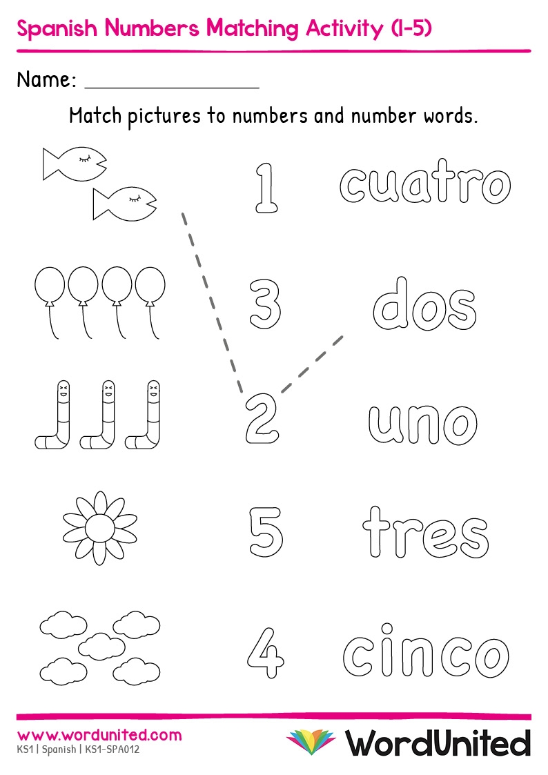 Free Printable Spanish Worksheets