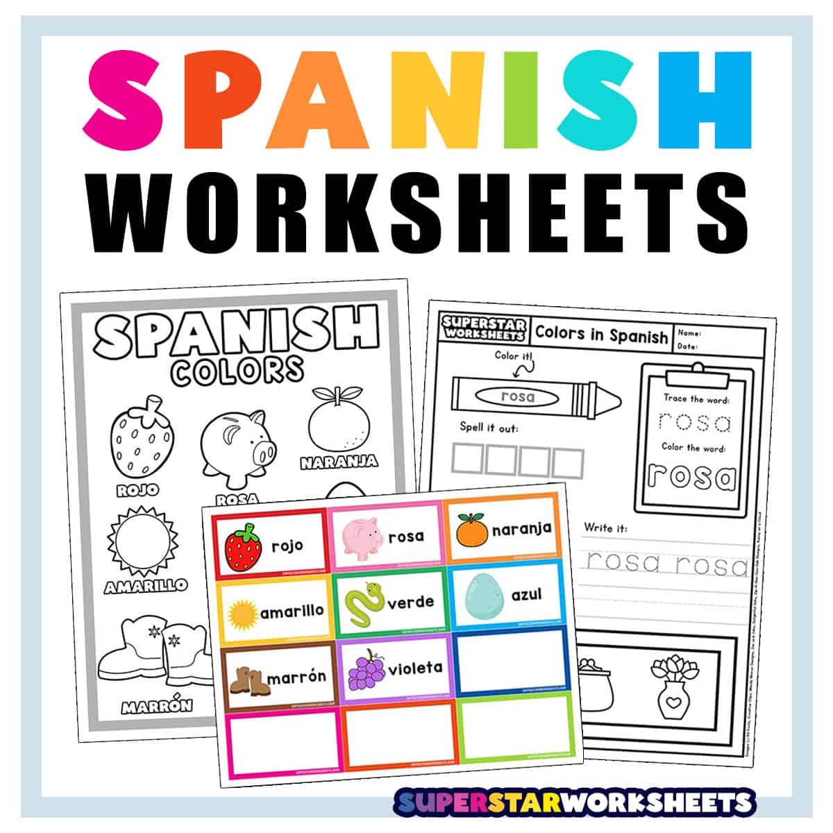 spanish worksheets superstar worksheets