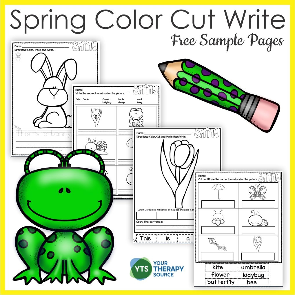 Spring Color Cut Write Free Sample Pages Your Therapy Source