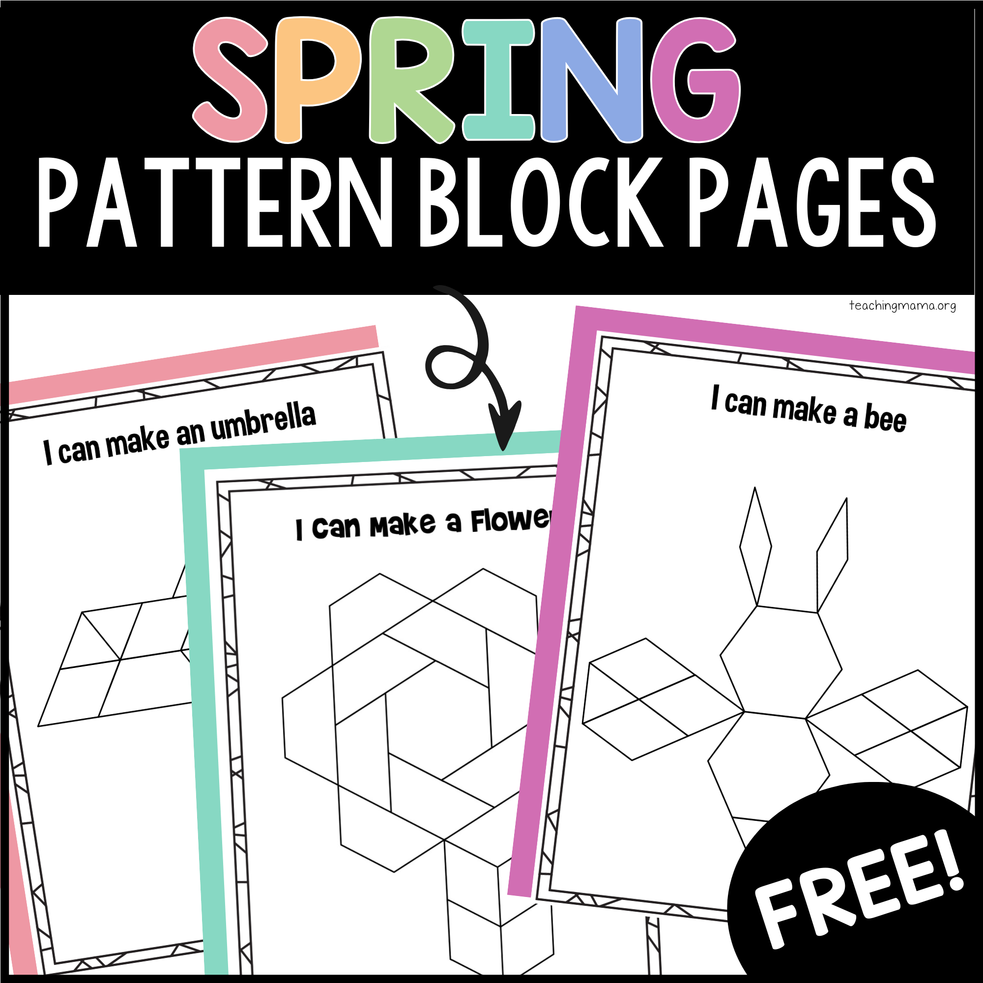 Spring Pattern Block Printables Teaching Mama