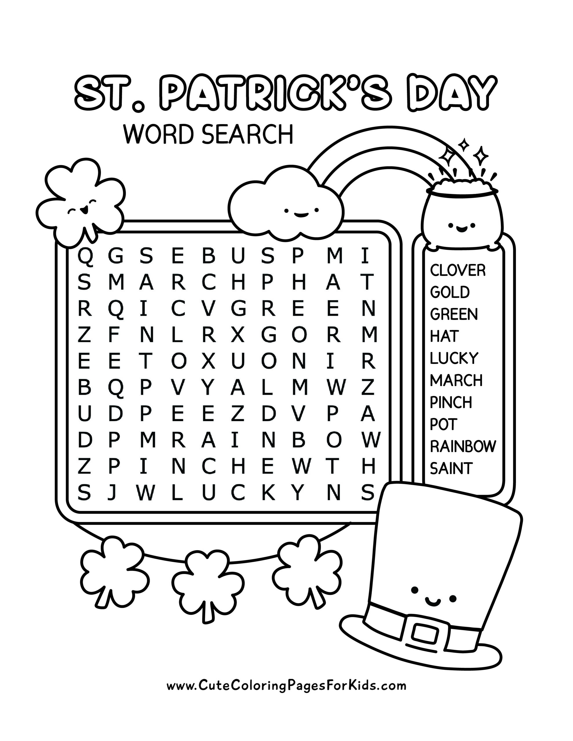 Free Printable St Patrick\'s Day Worksheets