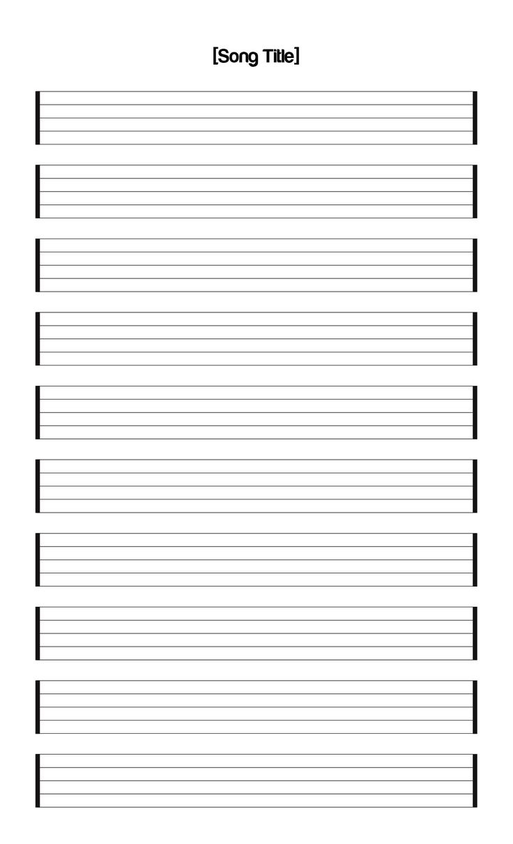 Printable Staff Paper