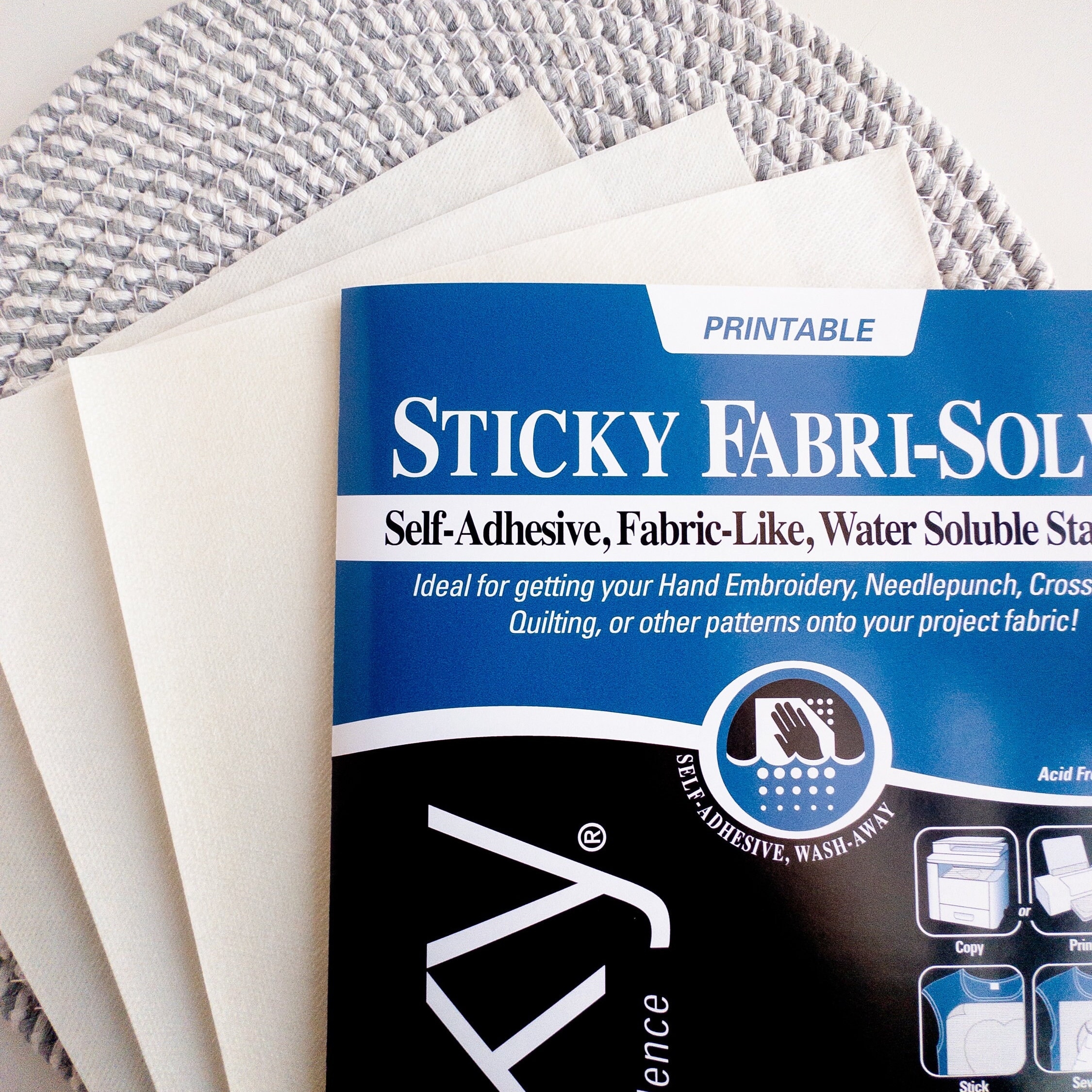 Stick And Stitch Paper Printable Embroidery Transfers Dissolvable Fabric Stabilizer Sulky Stick And Stitch Etsy