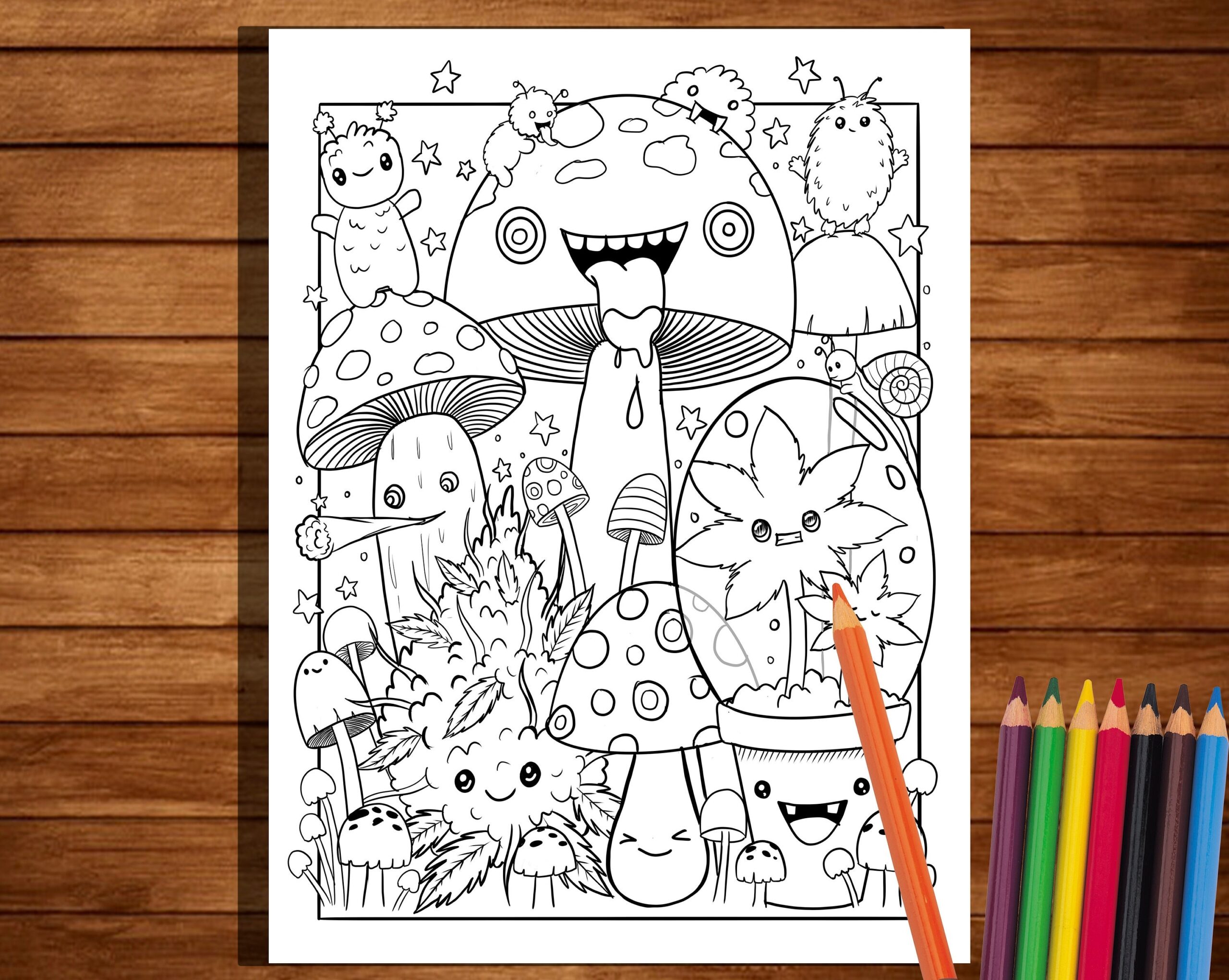 Stoner Coloring Page Colouring Page For Adults Stoner Coloring Book For Adults Weed Stuff Adult Coloring Book Stoner Gift Marijuana Art Etsy