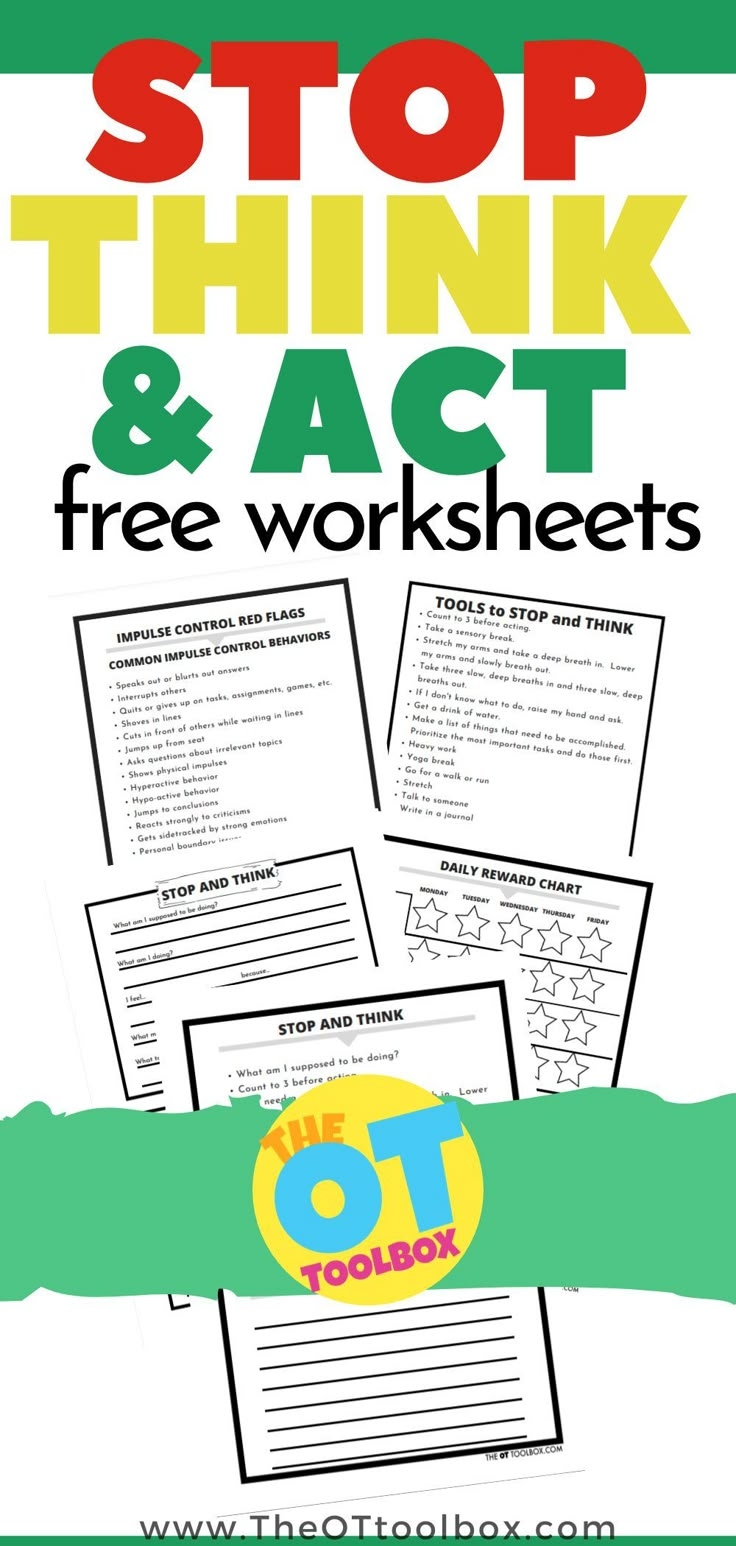 stop think and act worksheets