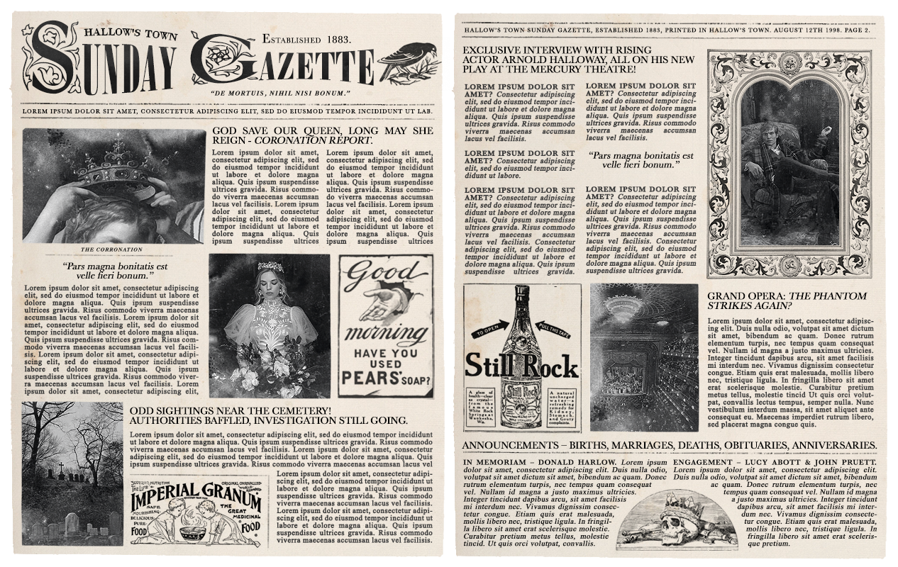 Sunday Gazette A Vintage Newspaper Template By Cavalierfou On DeviantArt