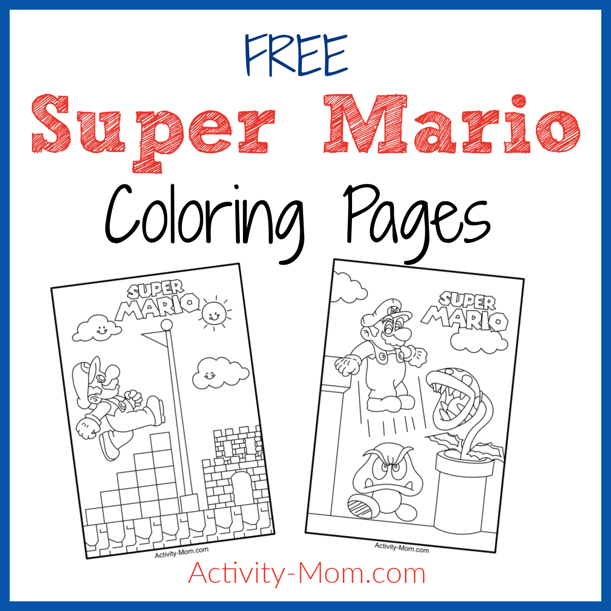 Free Printable Printable Super Mario Worksheets