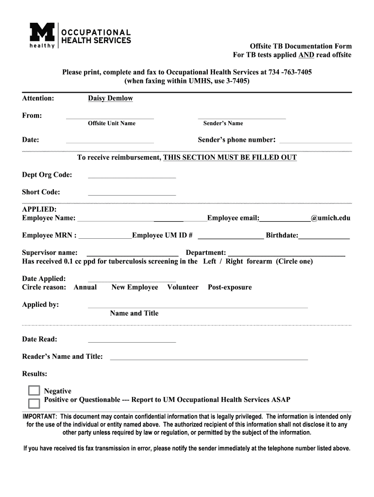 Tb Test Form Fill Out Sign Online DocHub