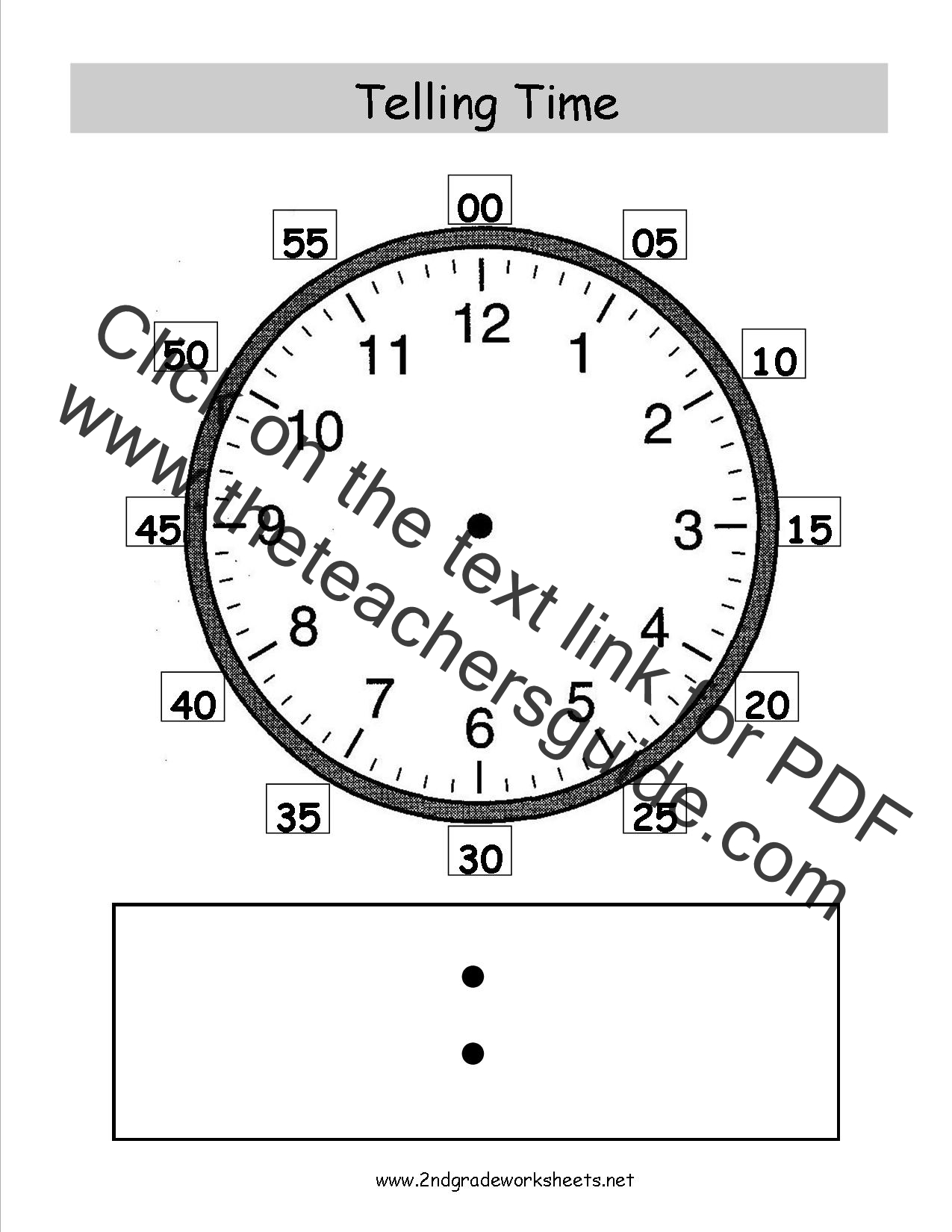 Clock Worksheet Printable