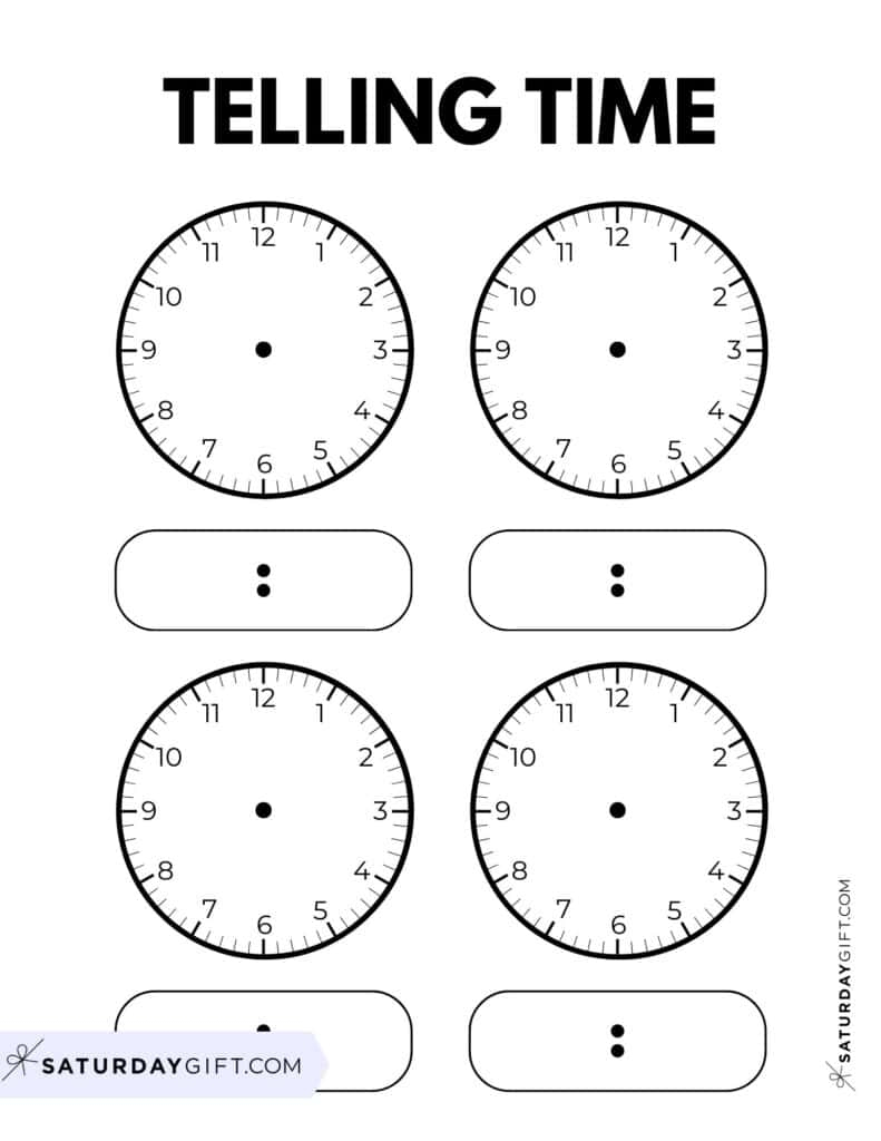 Free Printable Time Worksheets
