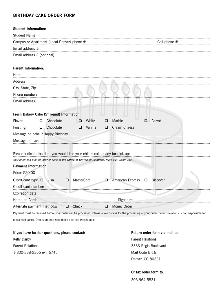 Template Free Home Bakery Order Form Pdf Fill Out Sign Online DocHub