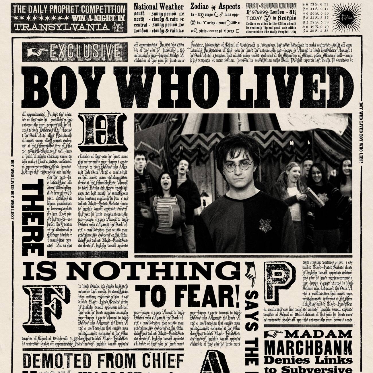 The Daily Prophet Boy Who Lived MinaLima