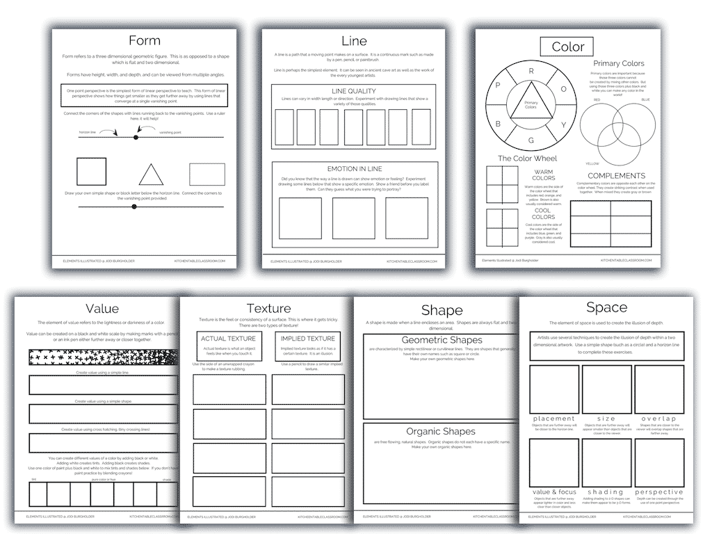 The Elements Illustrated Elements Of Art Posters And Digital Bundle The Kitchen Table Classroom
