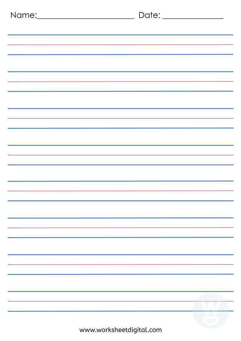 Three Lined Writing Paper Worksheet Digital 1 Teacher Made Resources