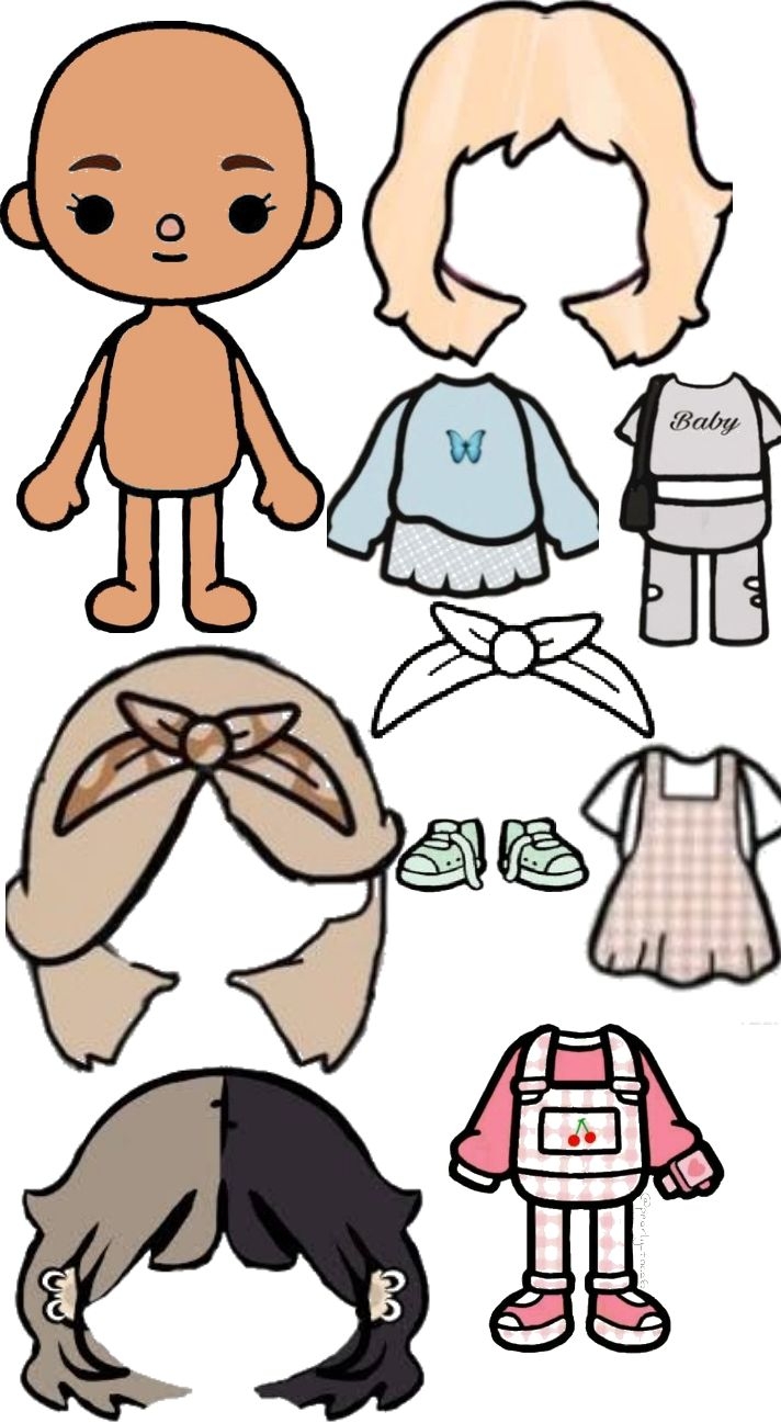 Printable Paper Dolls Toca Boca Clothes