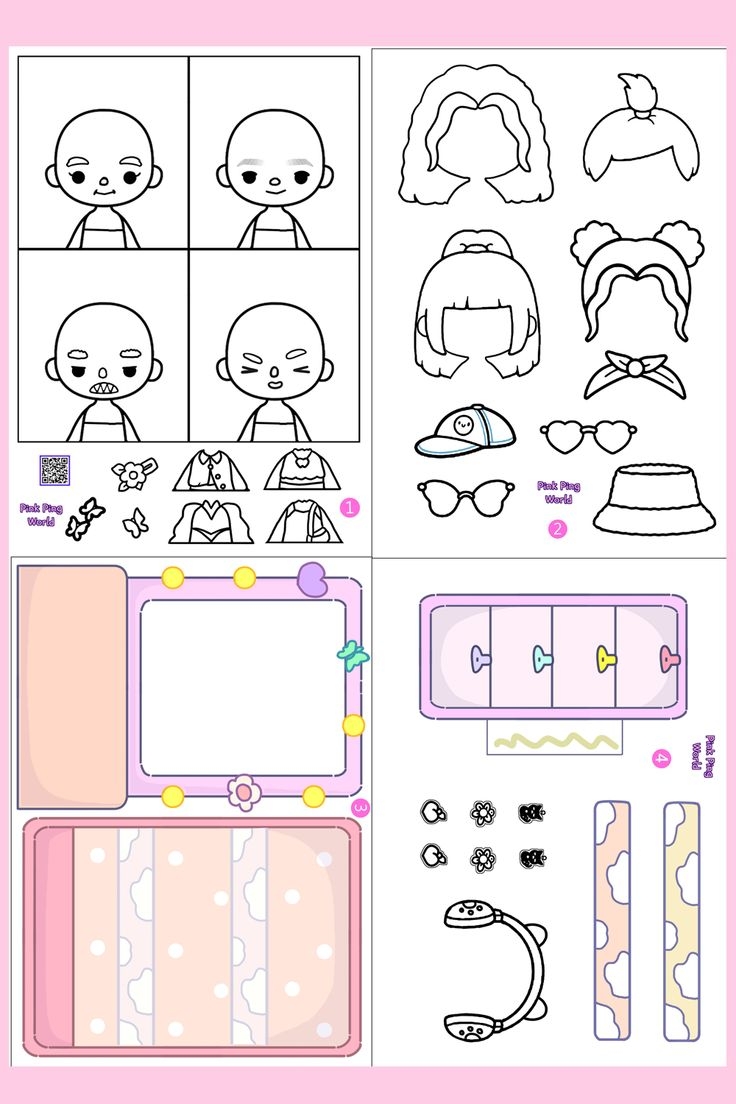 Toca Boca Paper Photocard Making Book DIY Paper Toy Printables