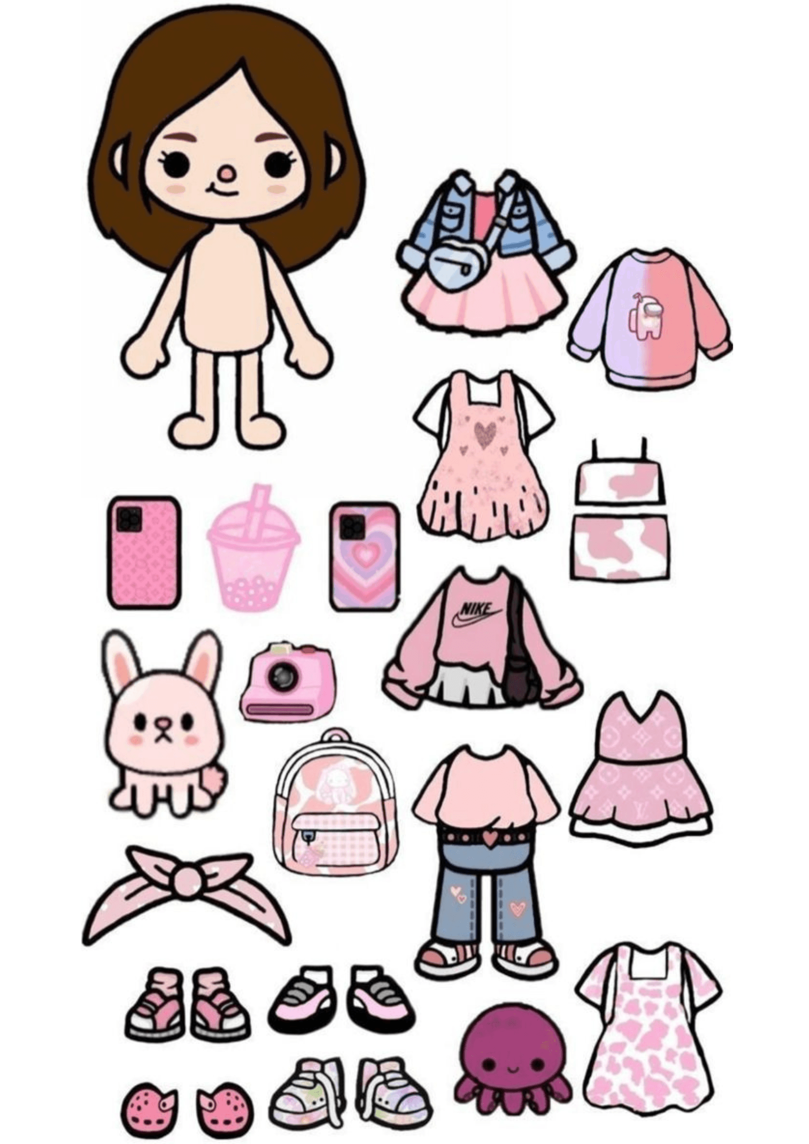 Toca Boca Paper Doll Printable