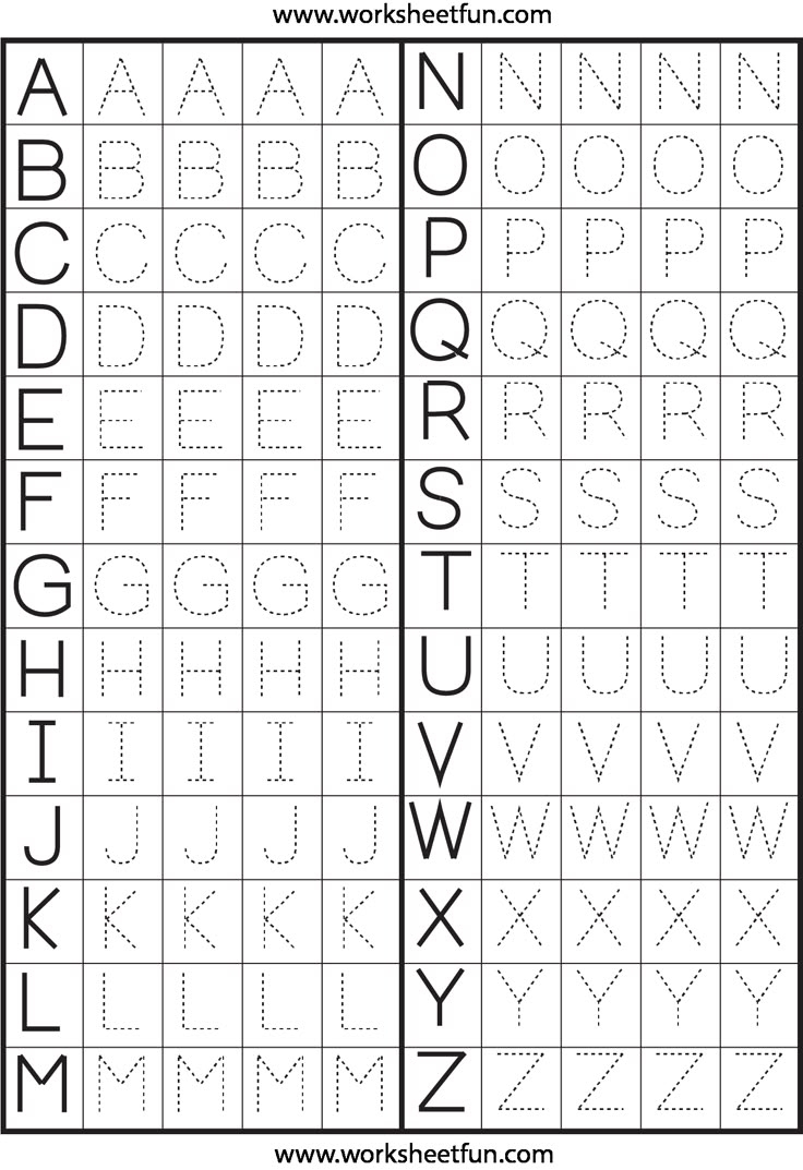 Printable Abc Traceable Worksheets
