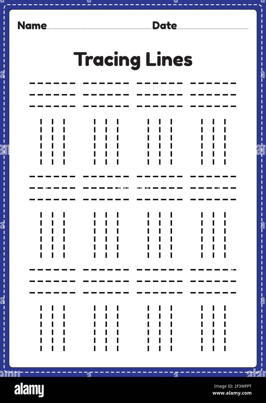 Tracing Lines Worksheets Printable