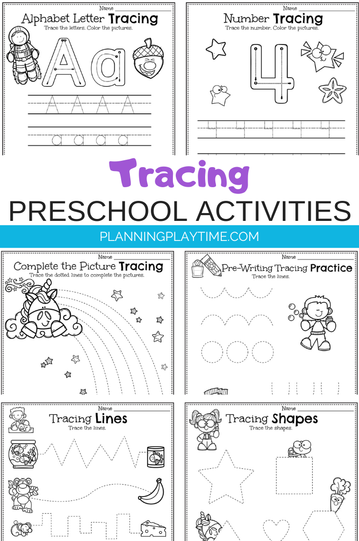 Free Printable Preschool Tracing Worksheets