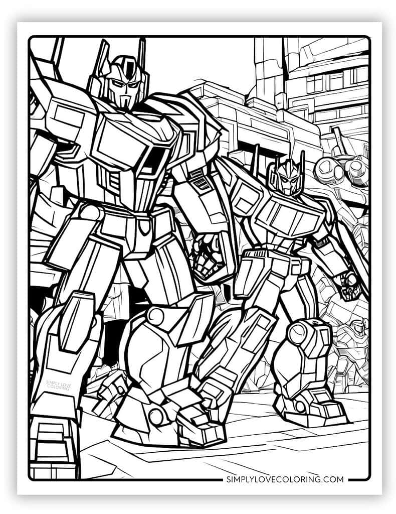 Transformers Coloring Pages Free PDF Printables Simply Love Coloring