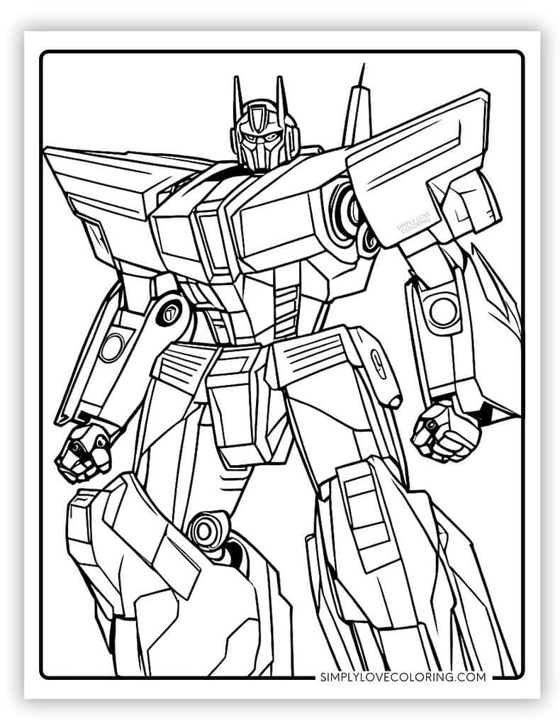 Transformers Coloring Pages Free PDF Printables Simply Love Coloring