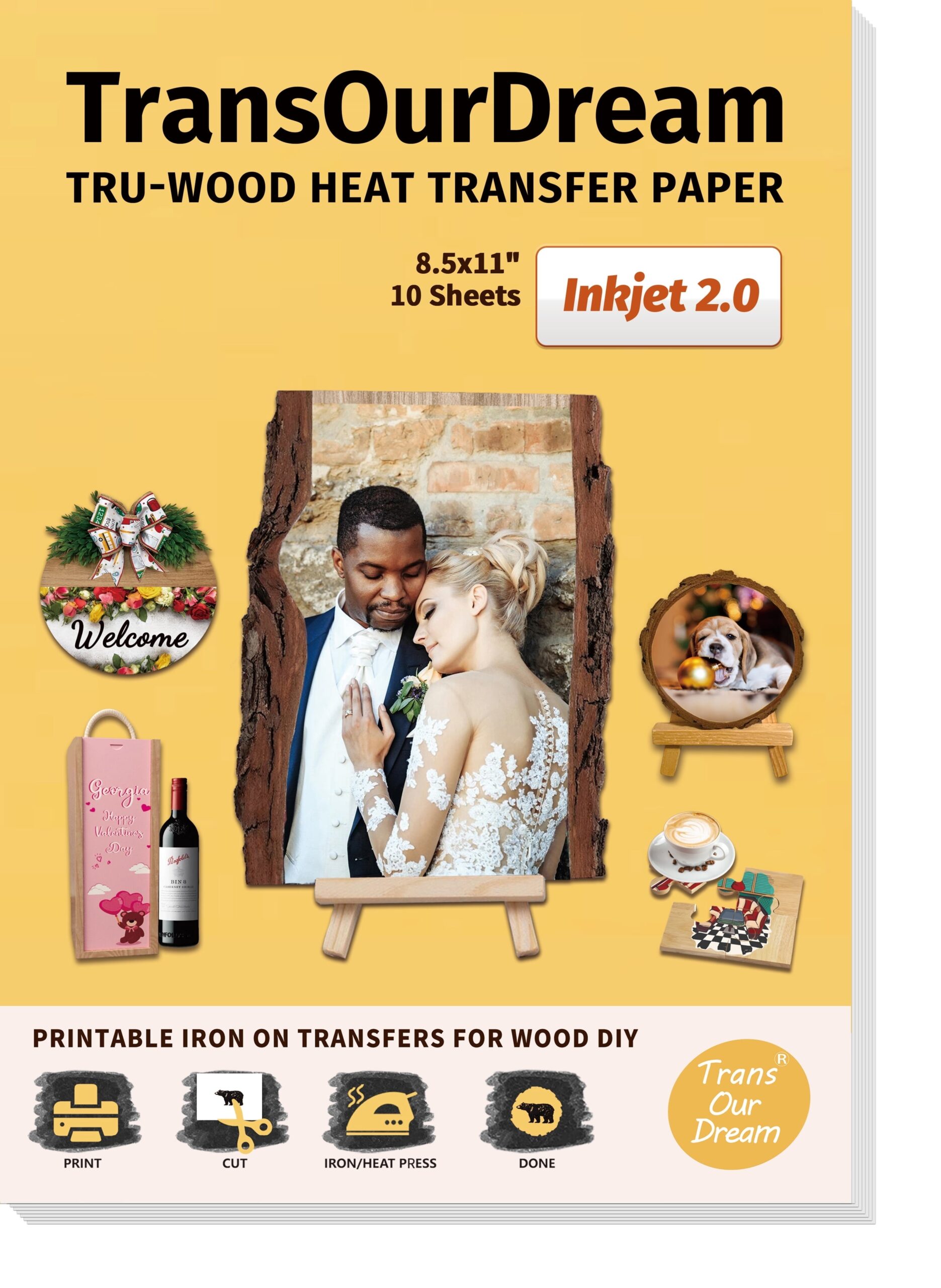 TransOurDream Tru Wood Transfer Paper Inkjet 1 0 10 Sheets 8 5x11 Walmart