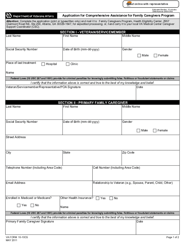 Va Form 10 10cg Fill Out Sign Online DocHub